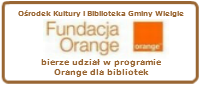 Baner z napisem Fundacja Orange
