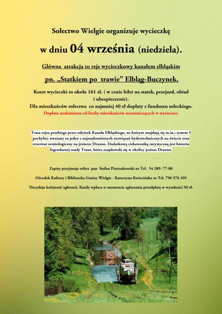 Plakat wycieczka do Elbląga