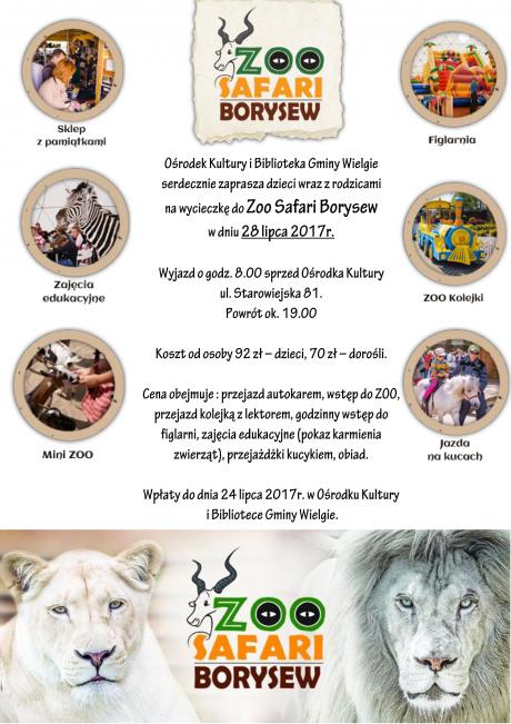 Plakat -wycieczka do zoo