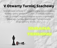 Piąty otwarty turniej szachowy, szachy, zmiana terminu