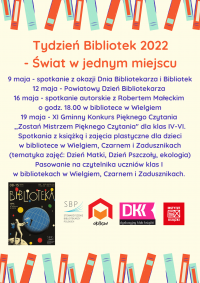 Plakat informacyjny- tydzień bibliotek