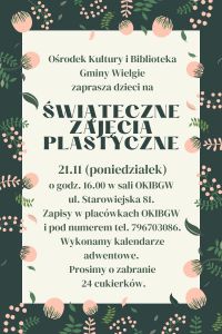 Świąteczne zajęcia plastyczne-plakat