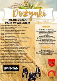 Plakat informacyjny- Dożynki Gminy Wielgie