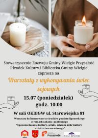 Plakat informacyjny- świece sojowe