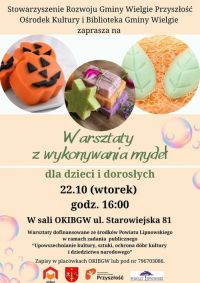 Plakat informacyjny- warsztaty z tworzenia mydeł