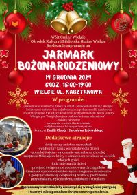 Plakat informacyjny  jarmark bożonarodzeniowy