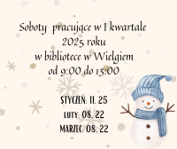 Plakat informacyjny- soboty pracujące