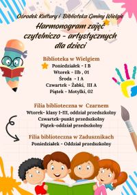 Plakat informacyjny harmonogram