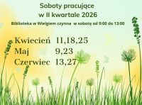 Soboty pracujące w 2 kwartale 2026