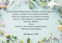 Plakat informacyjny - życzenia wielkanocne.