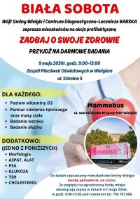 Plakat informacyjny - Biała Sobota