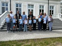 Pasowanie na czytelnika w bibliotece w Zadusznikach