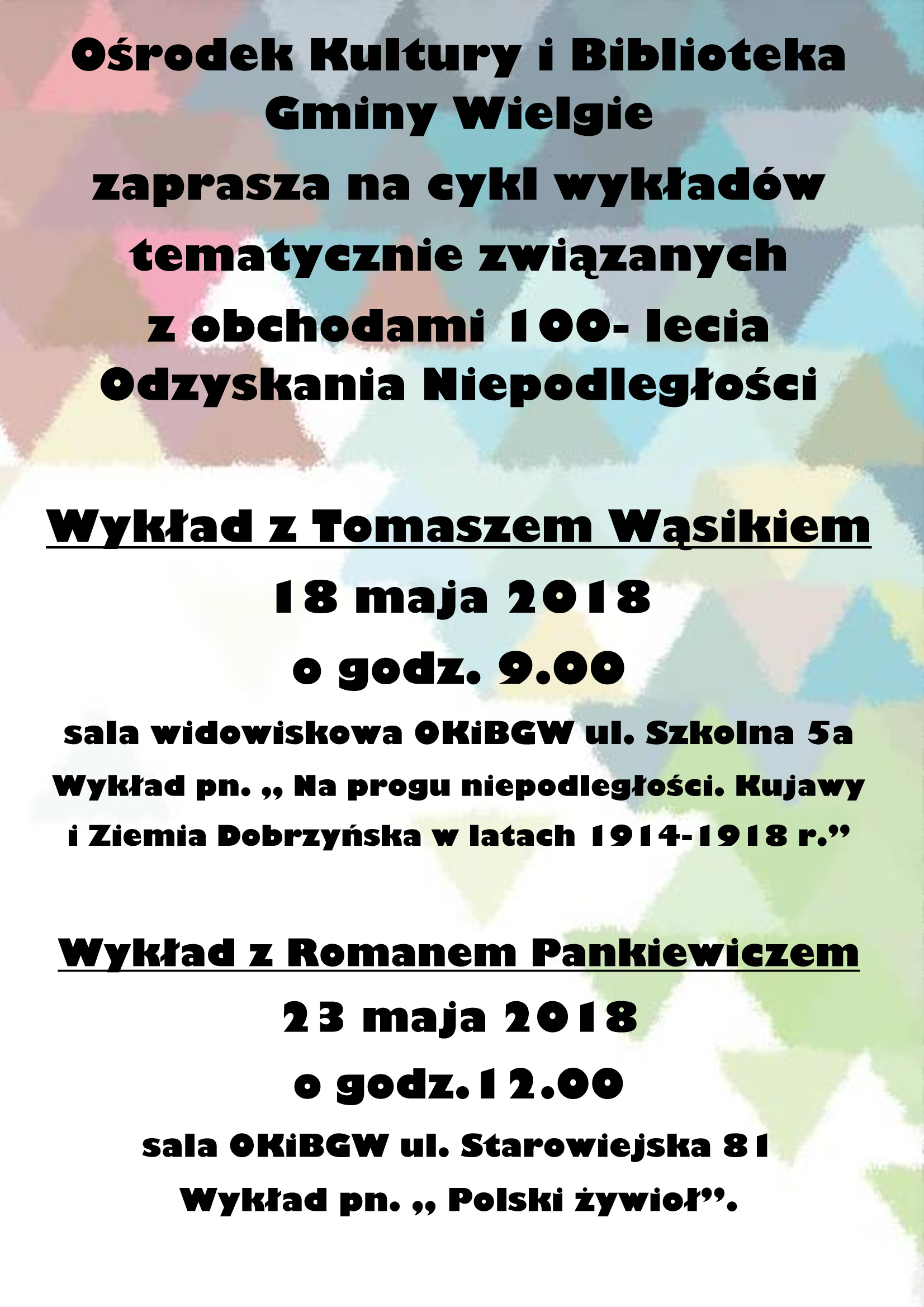 Plakat wykłady