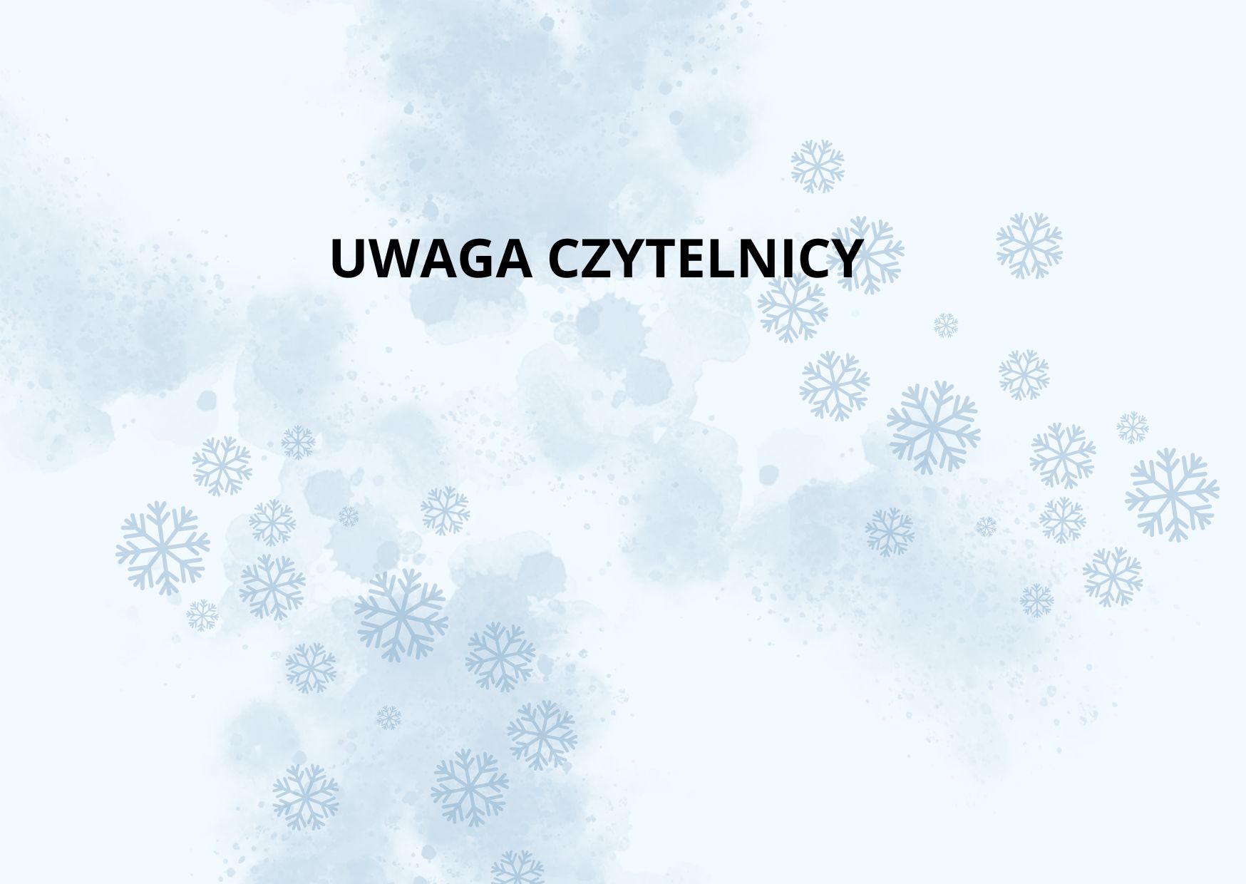 Uwaga czytelnicy